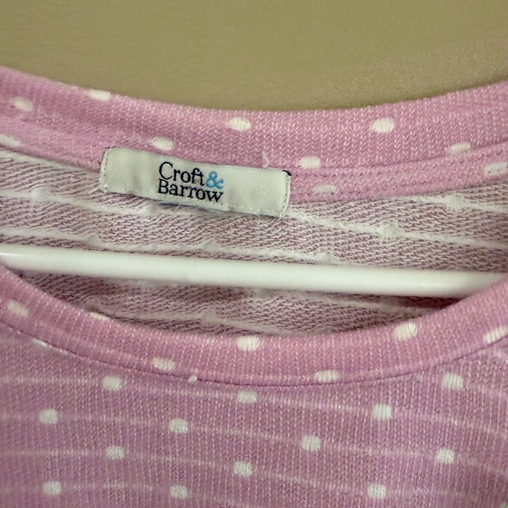 Lavender Pink Polka Dot Long Sleeve Top - Picture 5 of 7